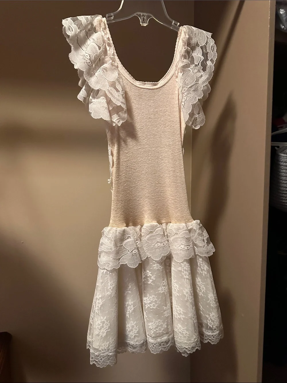 Lace Overlay dusty pink Cocktail Dress with Rosette and Bow